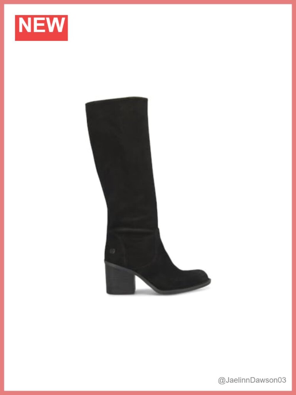 Hand-Finished Suede Leather Knee High Boots Block Heel Zip Equestrian Style